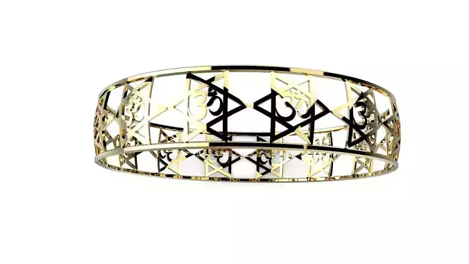 omstar gold cuff bracelet