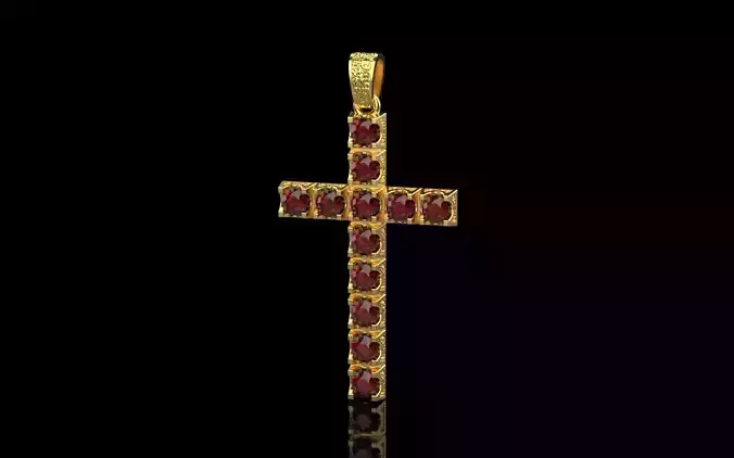 Cross with gems