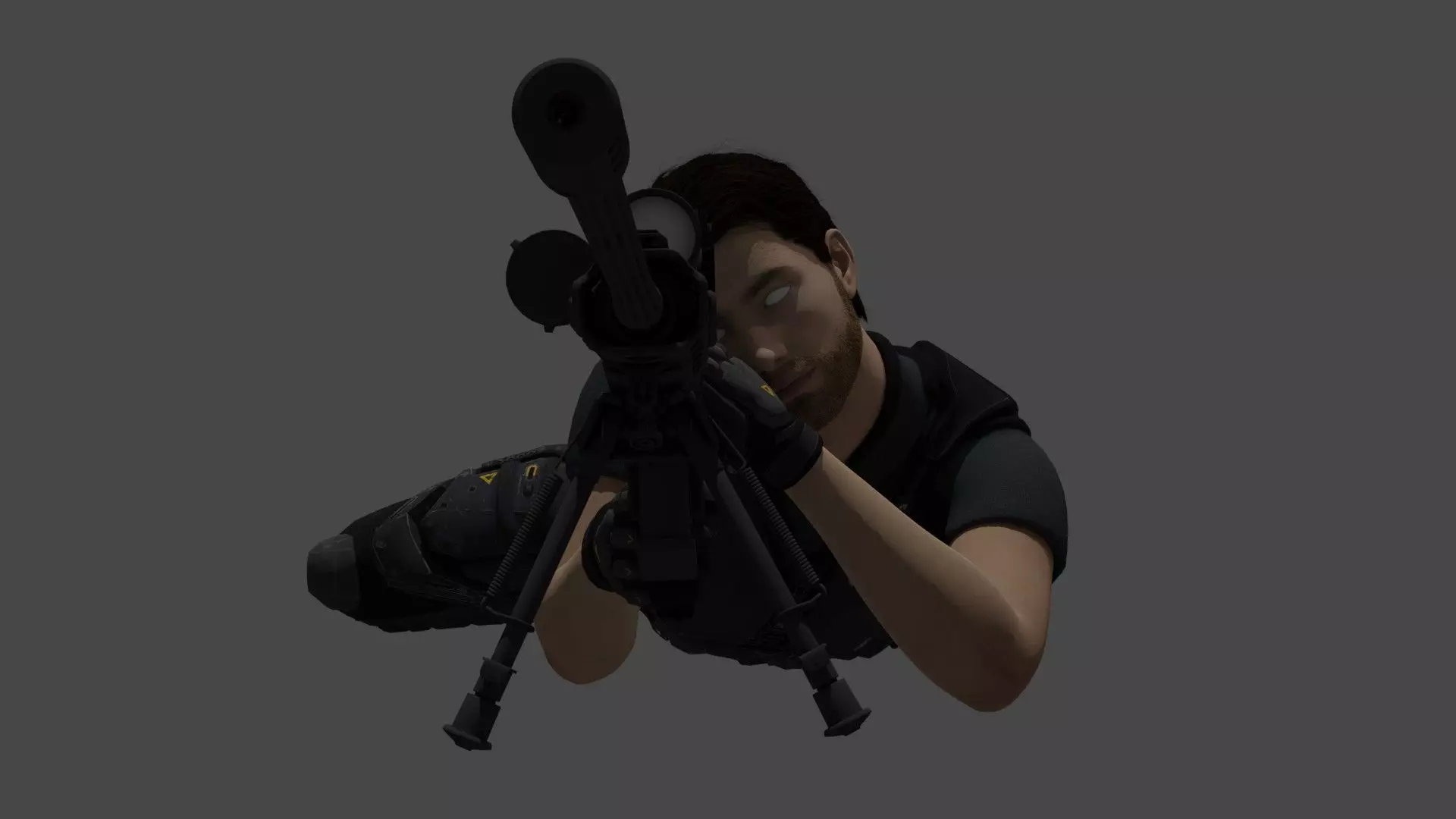 Sniper Free low-poly 3D model