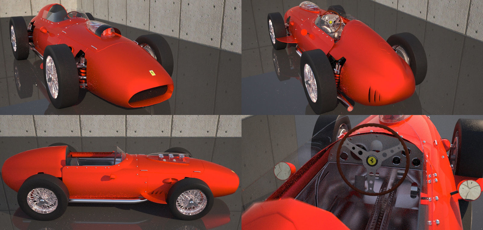 Ferrari 256 F1 1959 3D model_14