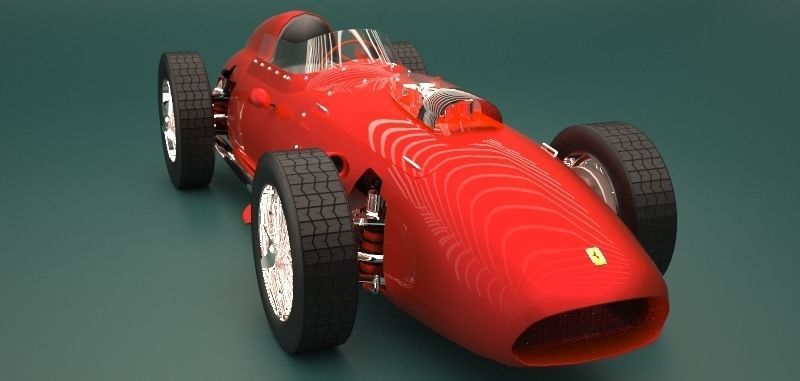Ferrari 256 F1 1959 3D model_9