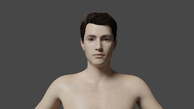 Man model in shorts 3D model