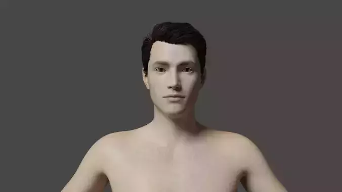 Man model in shorts 3D model