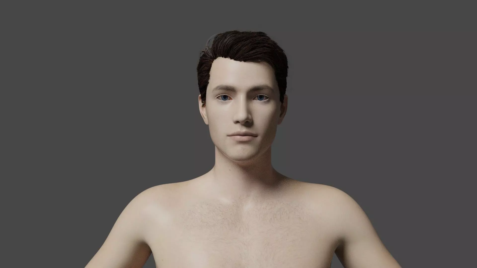 Man model in shorts 3D model_0