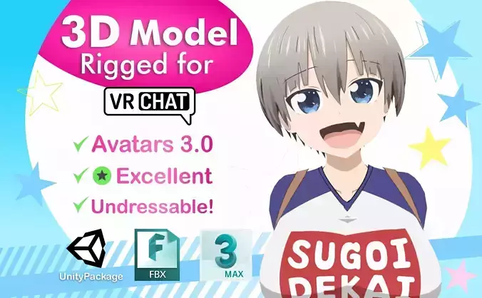 Uzaki-chan VRChat 3D model
