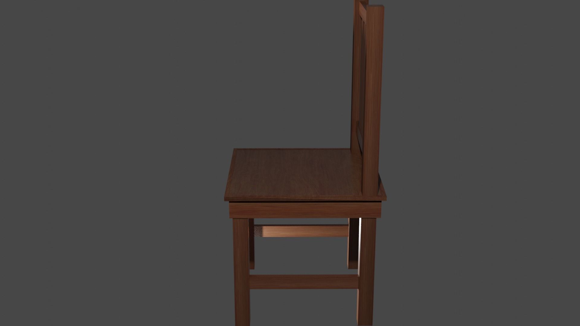 Wooden Chair with Cushion Free 3D model_4
