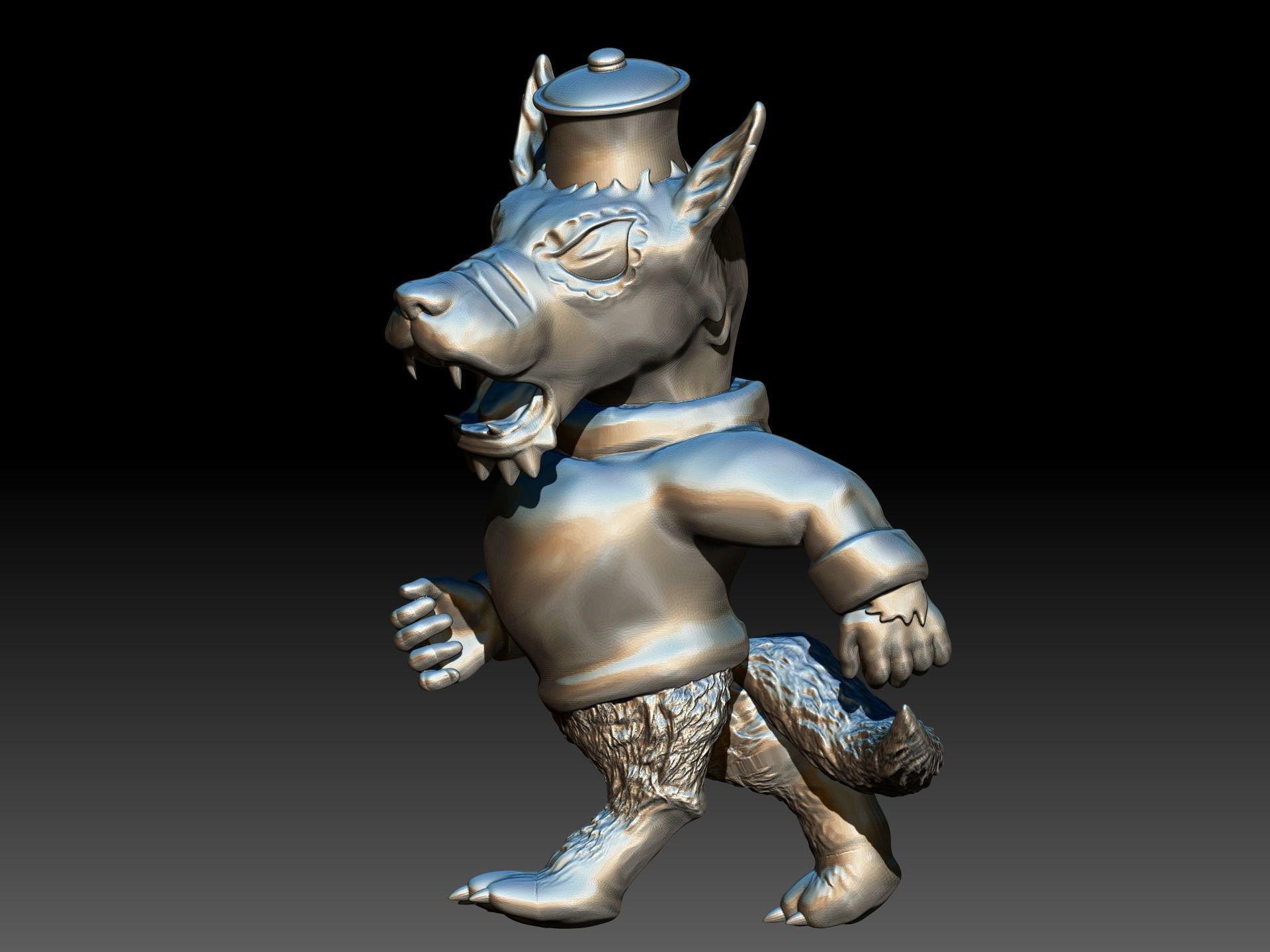 nc state university mascot 3D print model_2