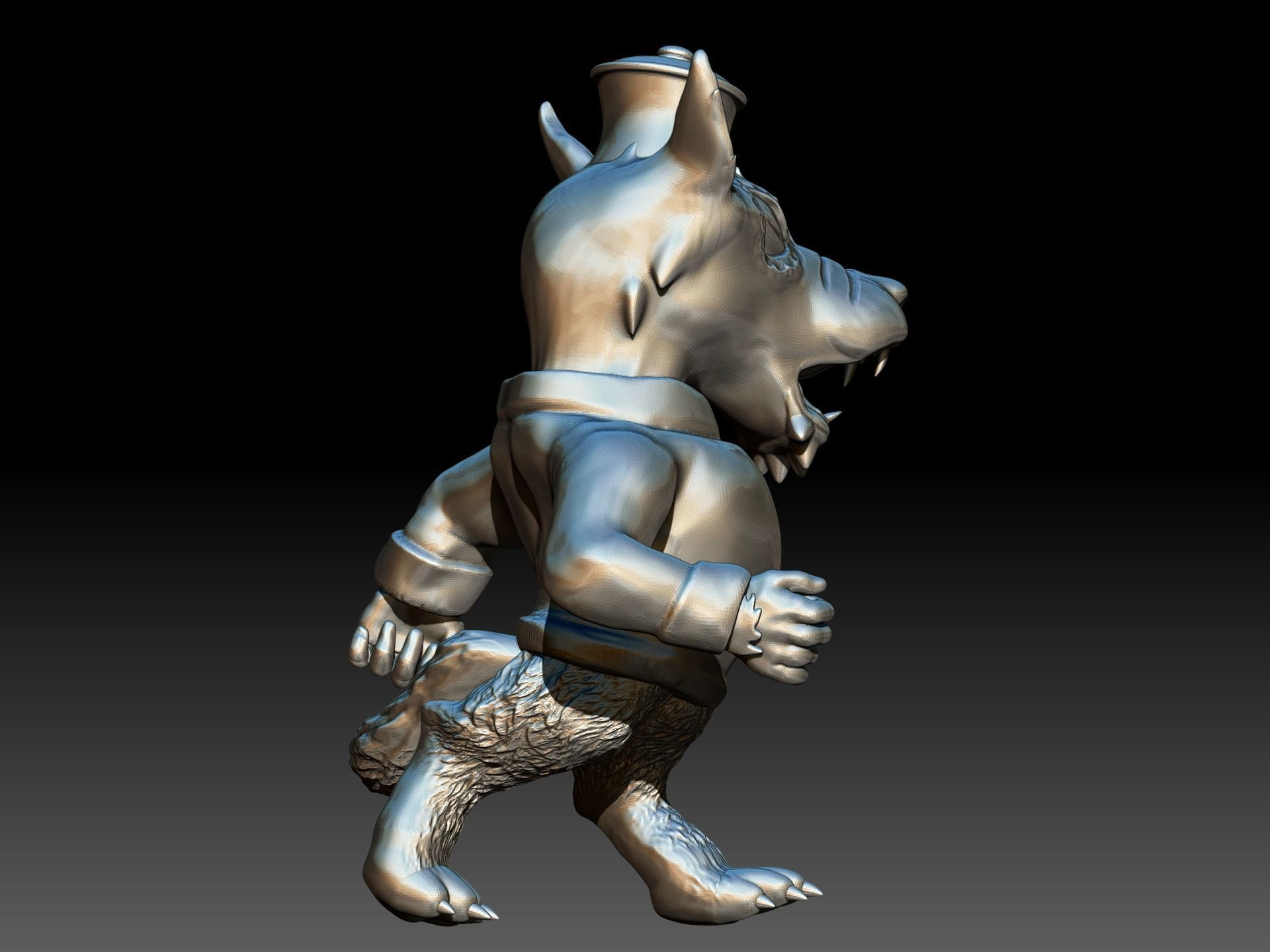 nc state university mascot 3D print model_6