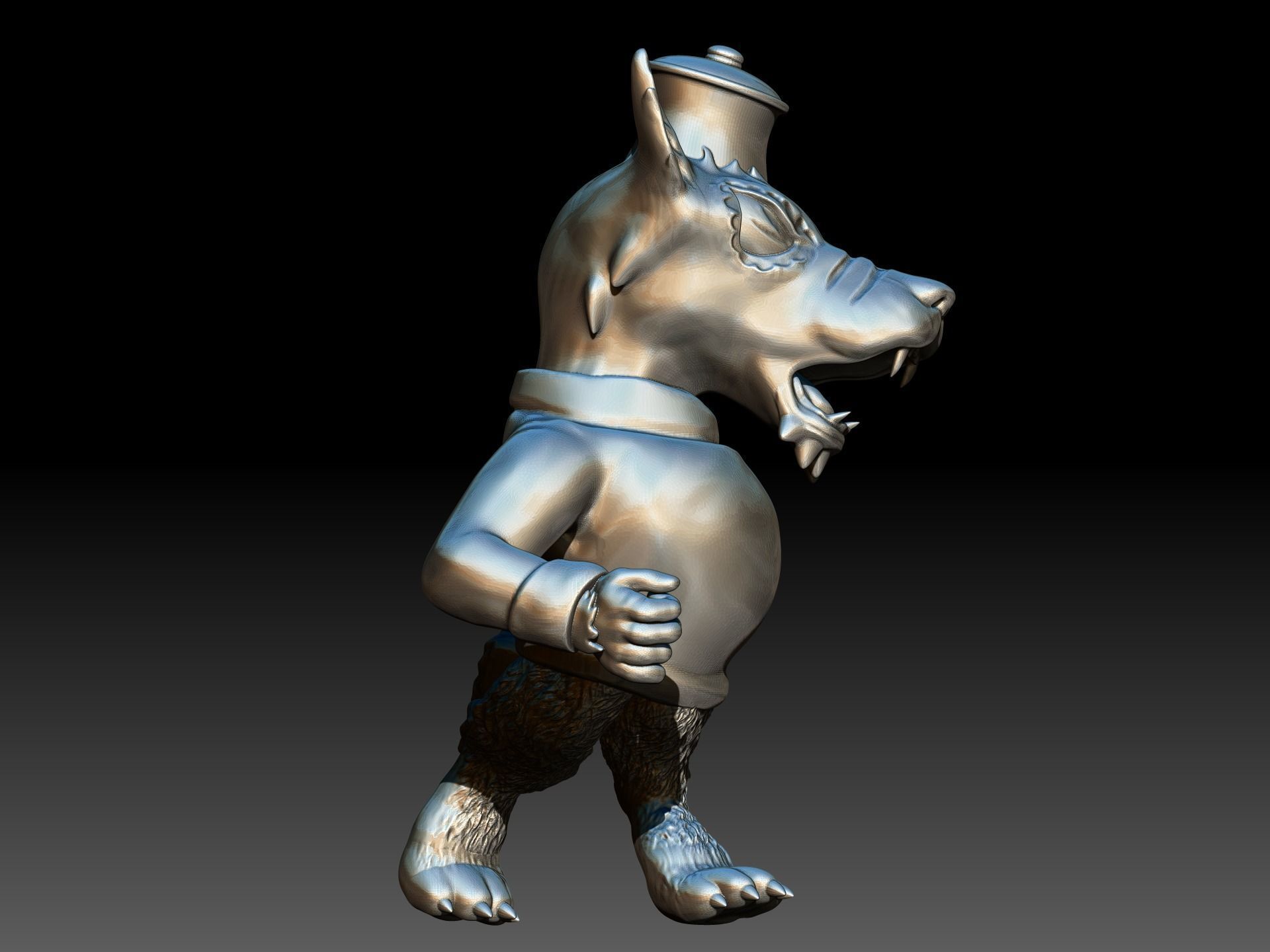 nc state university mascot 3D print model_7