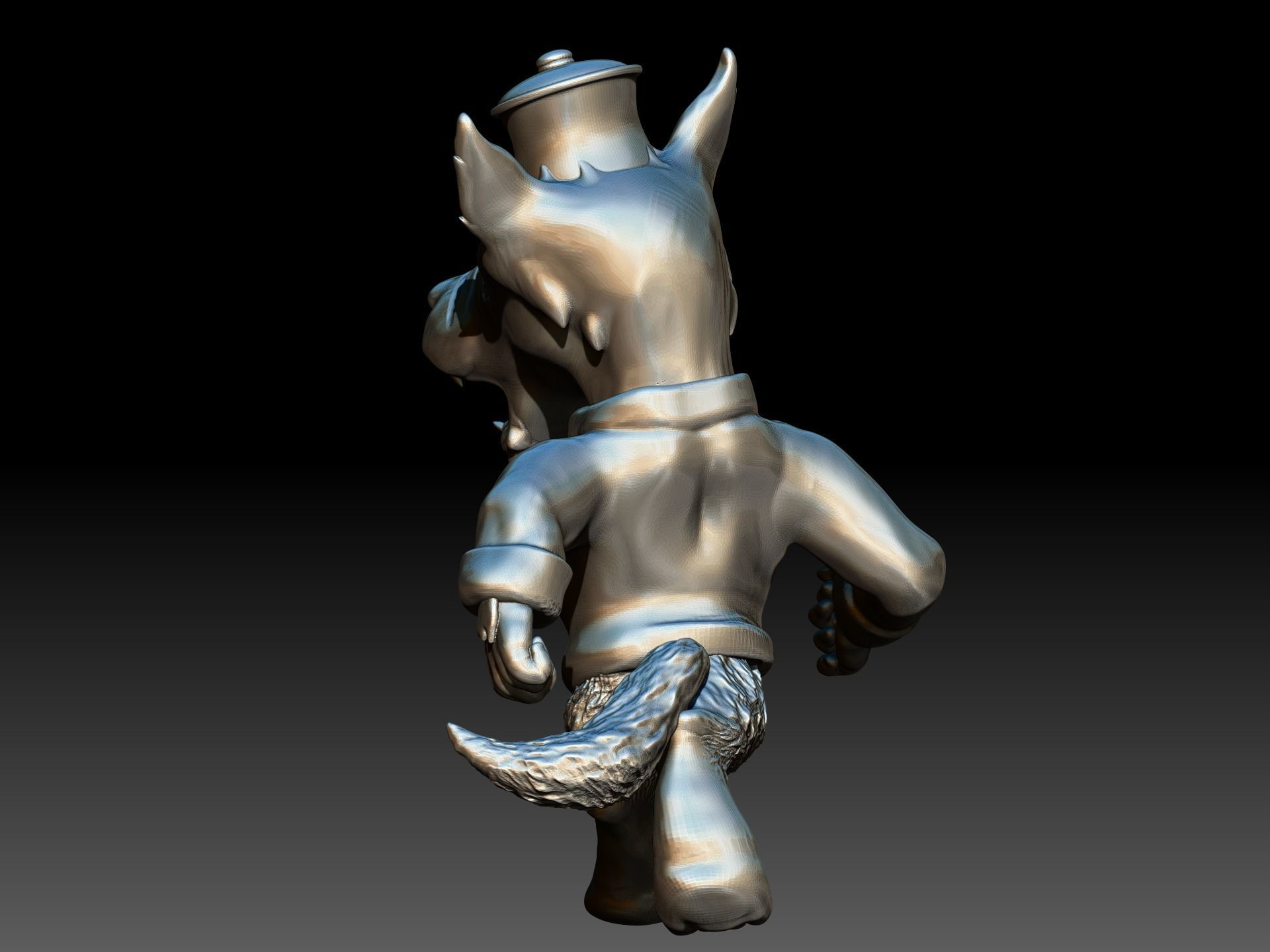 nc state university mascot 3D print model_4