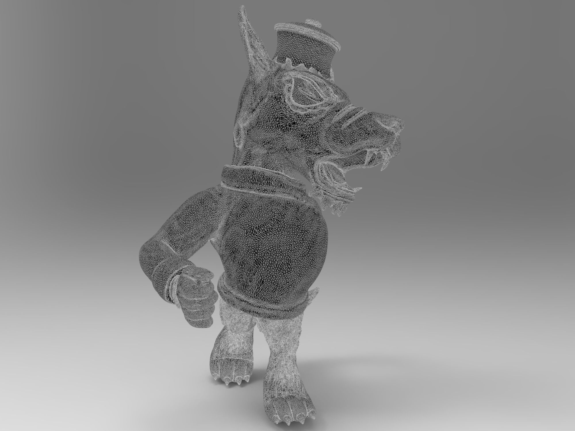 nc state university mascot 3D print model_11