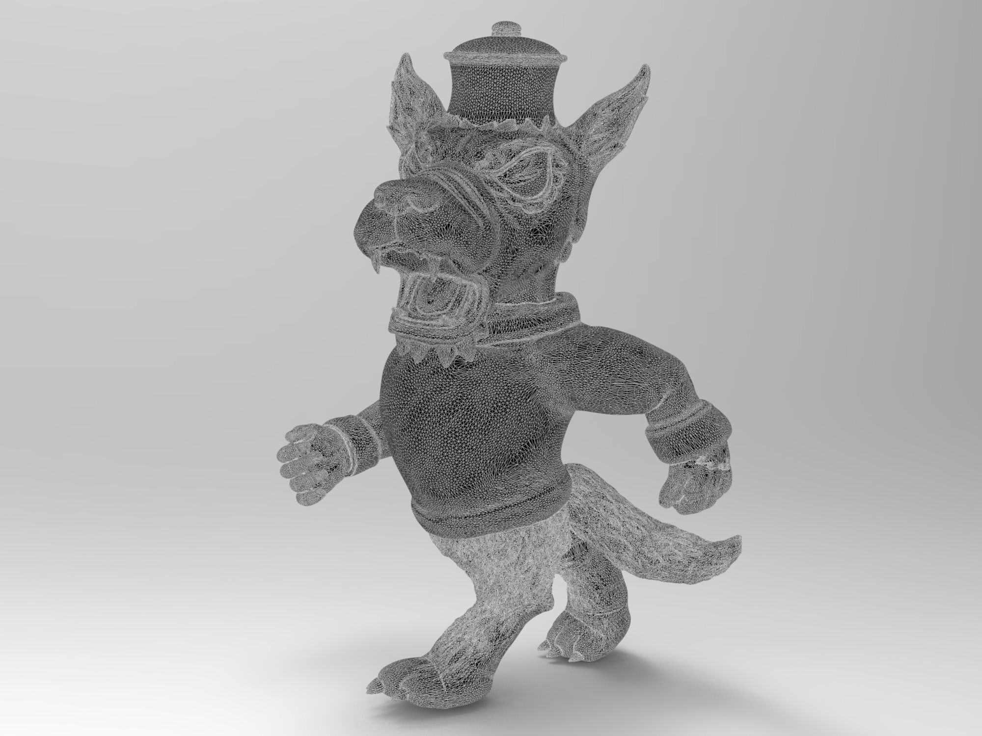 nc state university mascot 3D print model_10