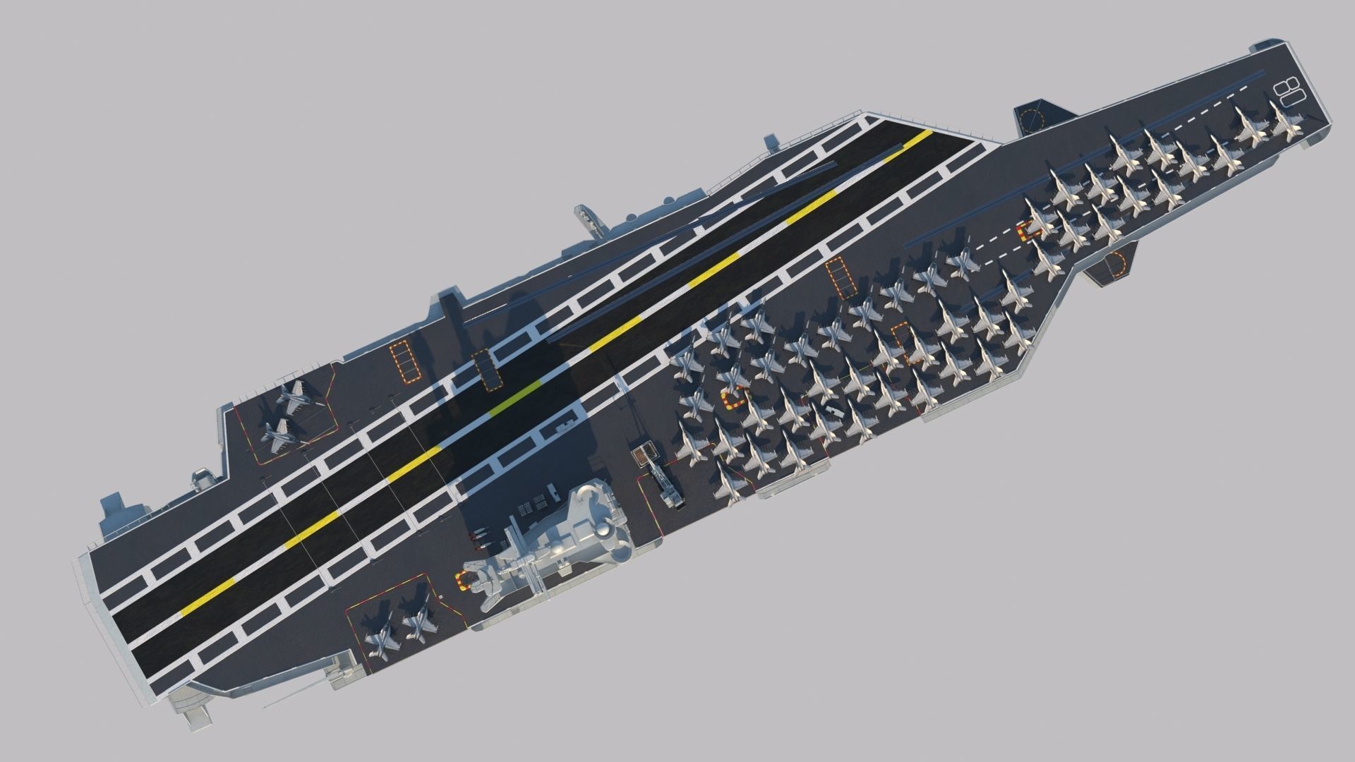 Aircraft Carrier 3D model_4