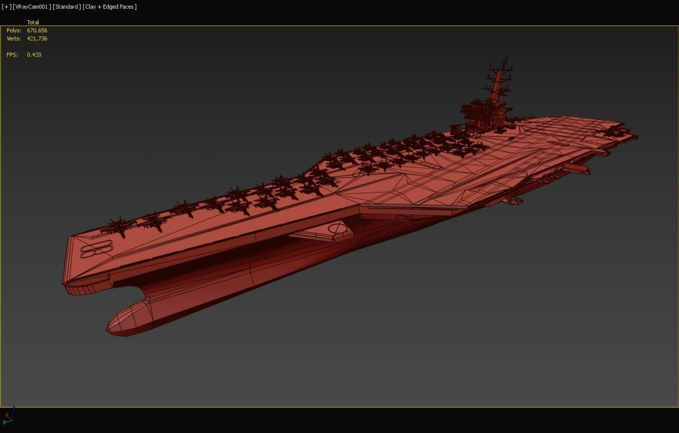 Aircraft Carrier 3D model_14