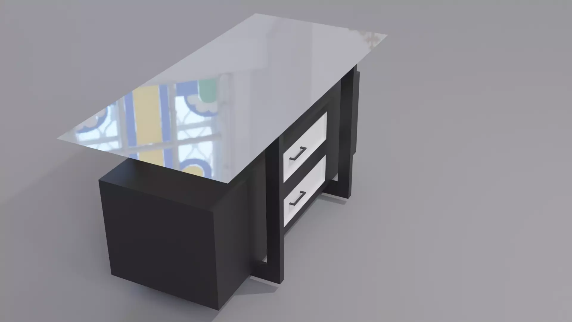 Coffee Table Low-poly 3D model_0