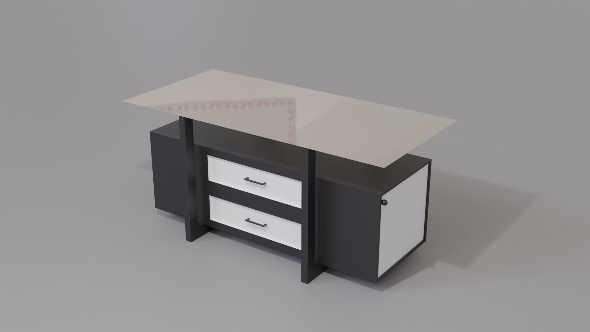 Coffee Table Low-poly 3D model_2