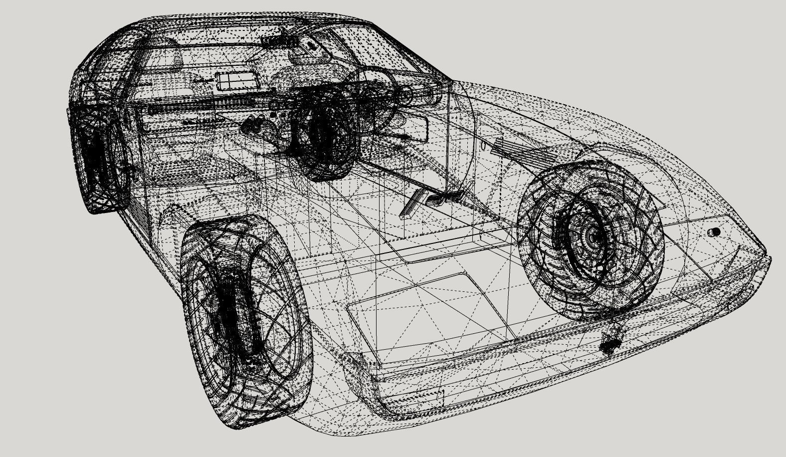 Maserati Ghibli Coupe 1972 Low Poly 3D model_14