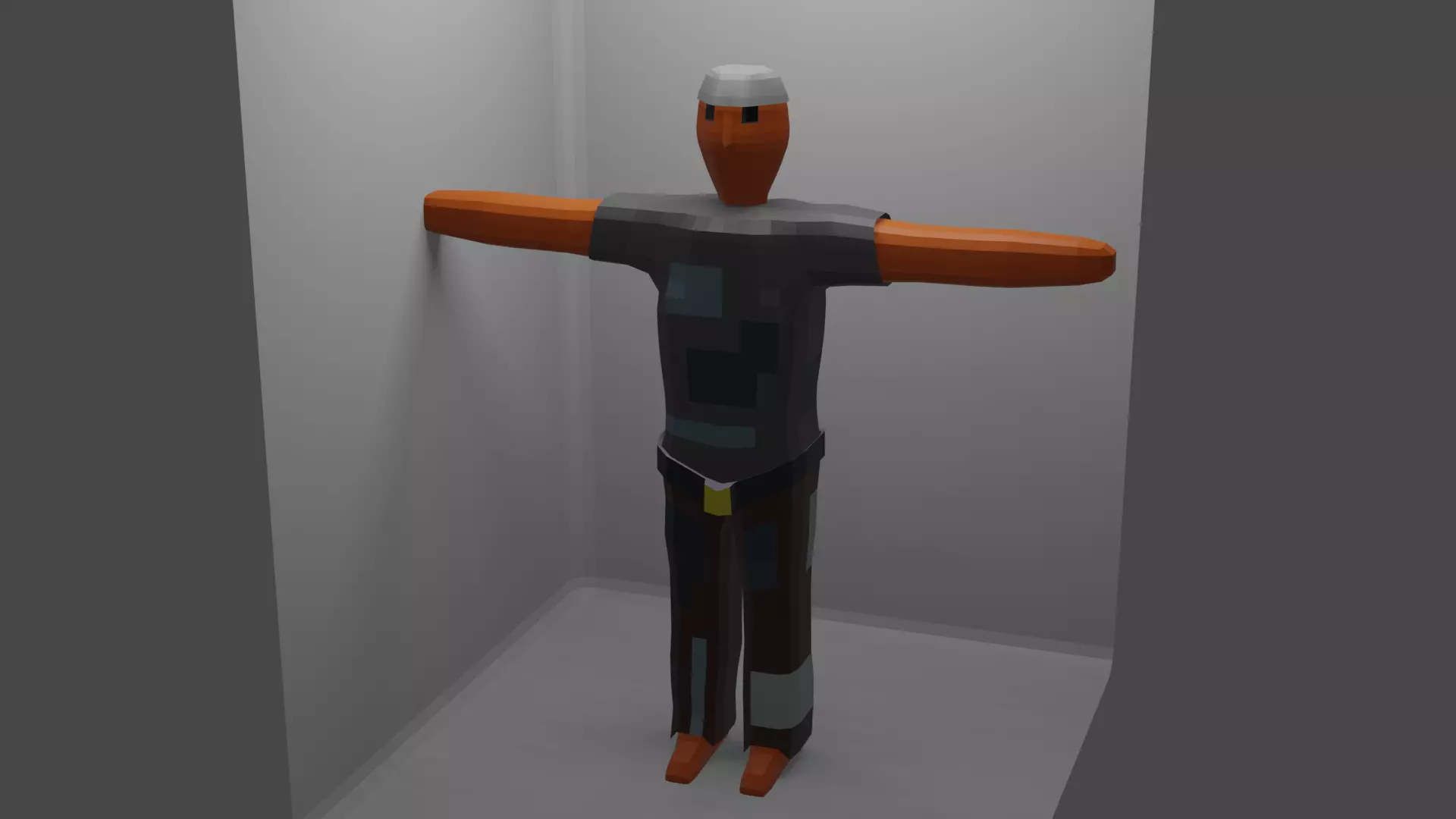 prisoner man Free low-poly 3D model