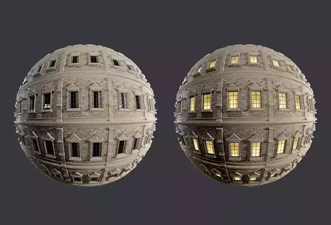 Building Facade Seamless PBR Texture 02