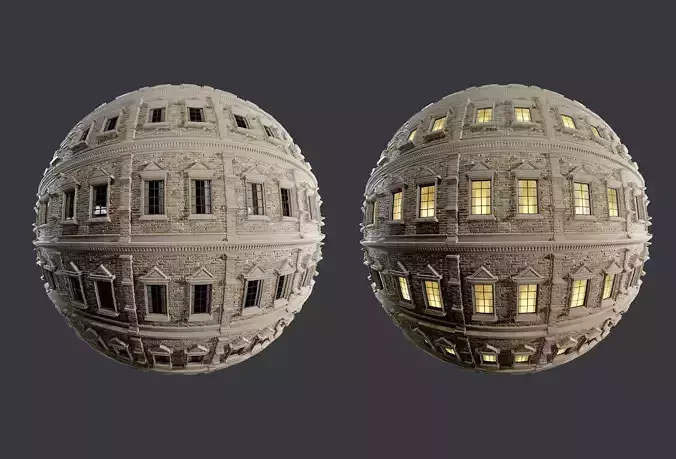 Building Facade Seamless PBR Texture 02
