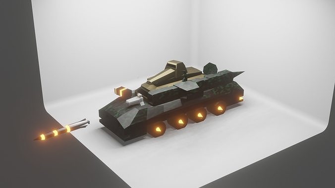 easy aim tank Free low-poly 3D model