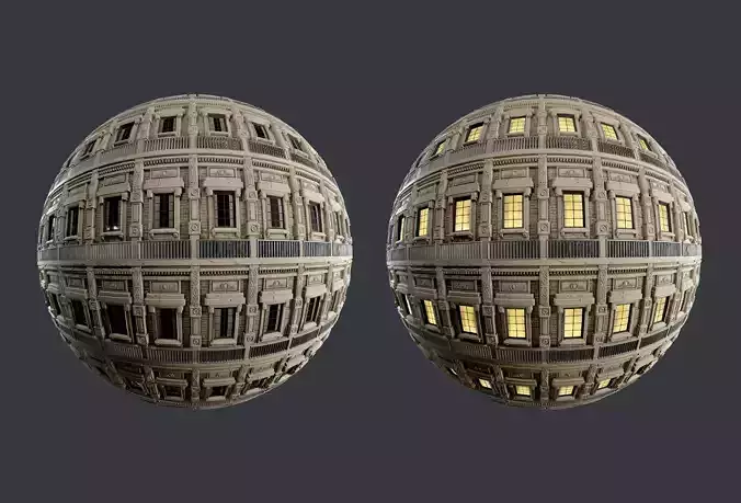 Building Facade Seamless PBR Texture 05