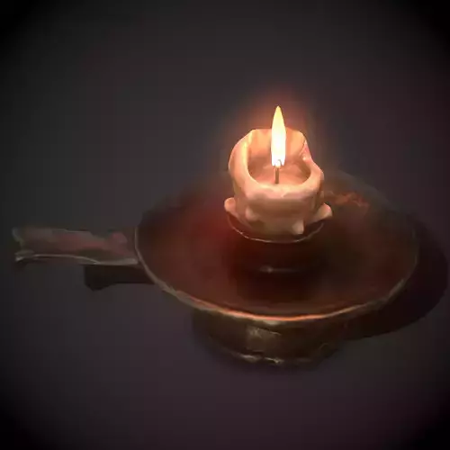 Candle PBR Low-poly 3D model