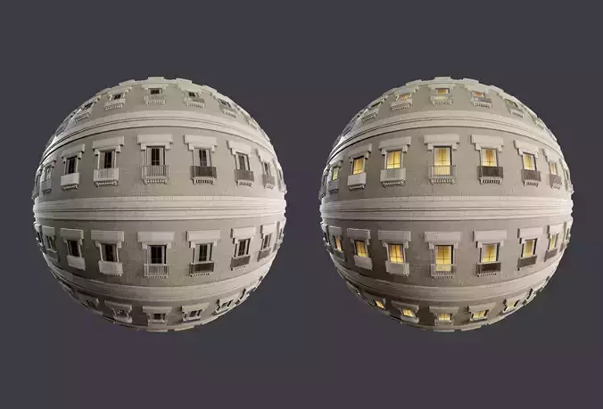 Building Facade Seamless PBR Texture 10