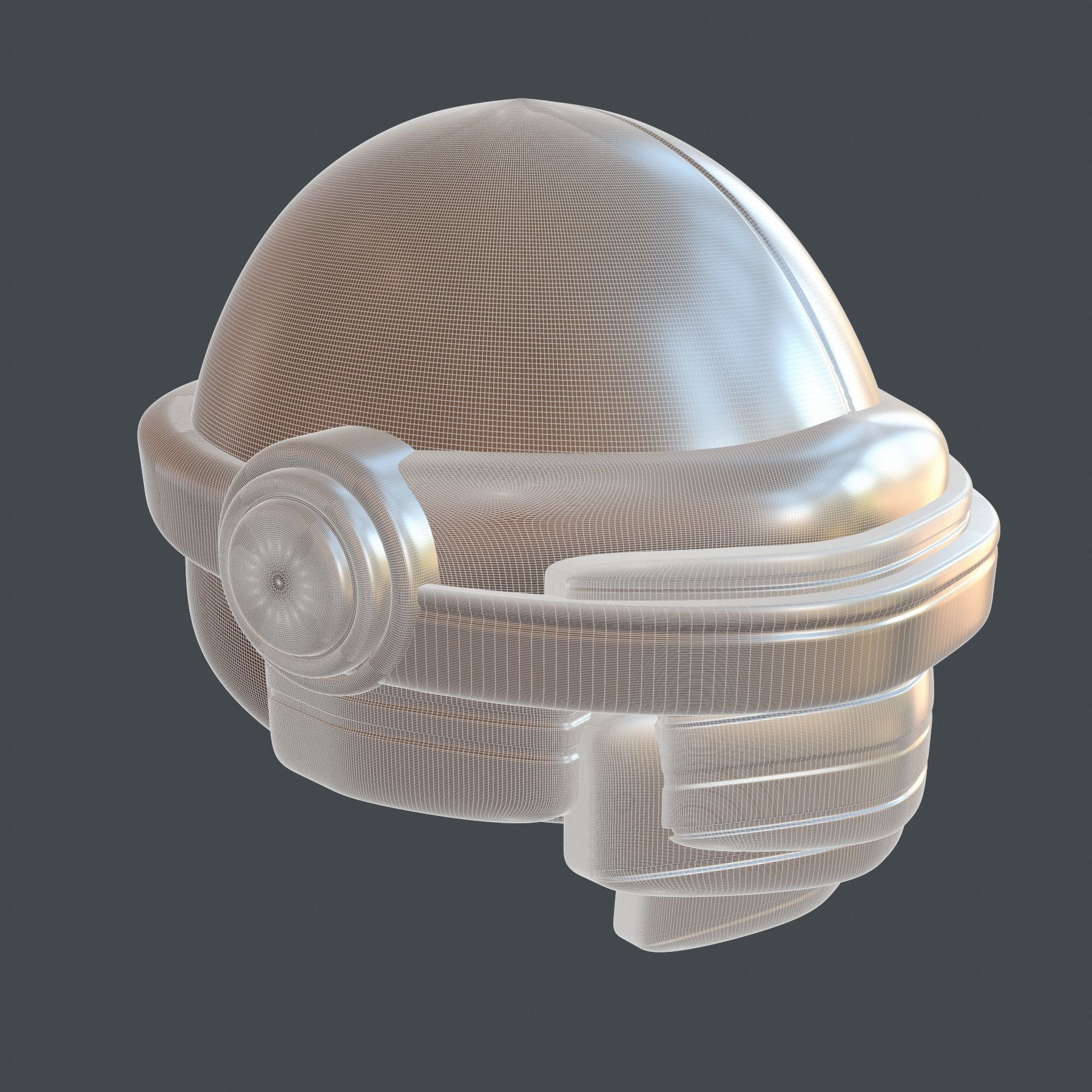helmet high poly sculpt 3d printable ver 7 3D model 3D model_9