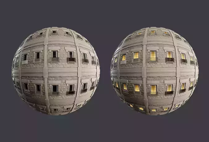 Building Facade Seamless PBR Texture 13