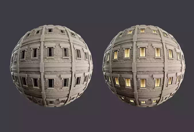 Building Facade Seamless PBR Texture 14