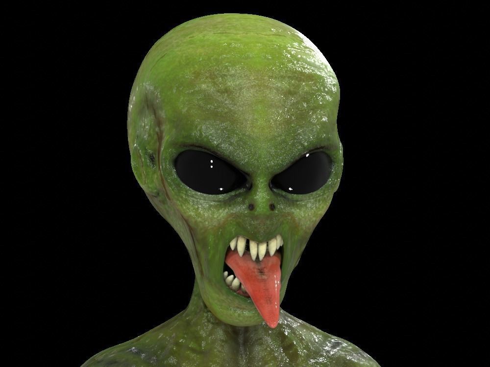 Alien Low-Poly 3D model animated Blender Low-poly 3D model_8