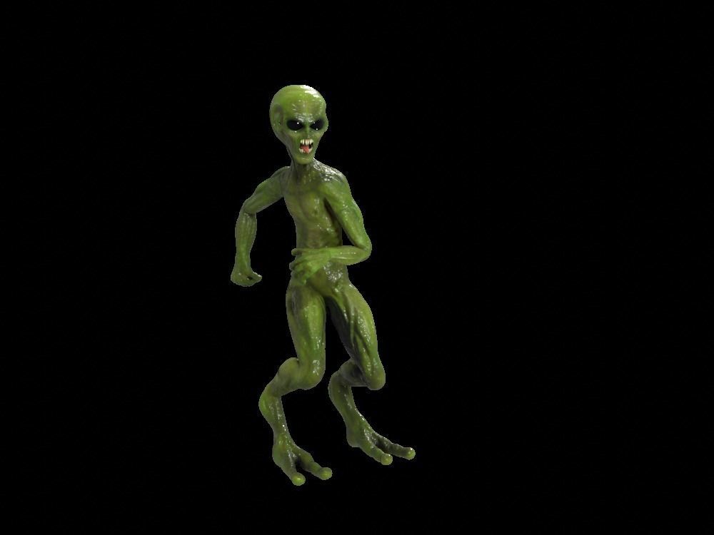Alien Low-Poly 3D model animated Blender Low-poly 3D model_37