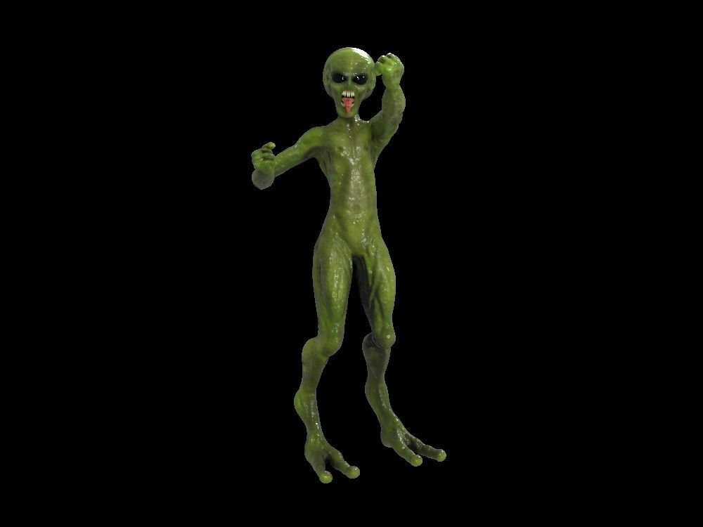 Alien Low-Poly 3D model animated Blender Low-poly 3D model_10