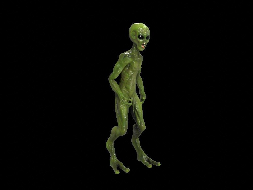 Alien Low-Poly 3D model animated Blender Low-poly 3D model_35