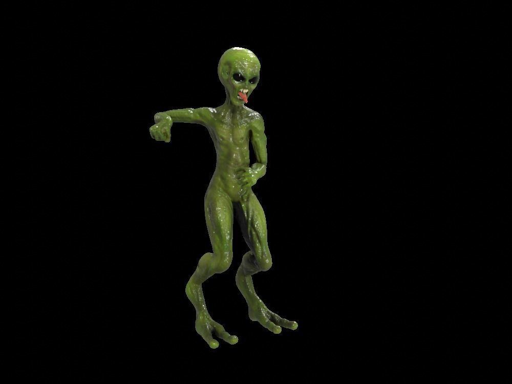 Alien Low-Poly 3D model animated Blender Low-poly 3D model_11