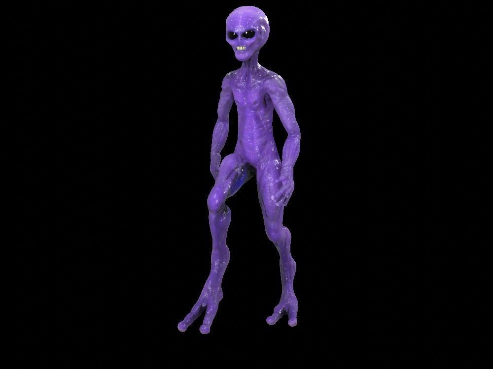 Alien Low-Poly 3D model animated Blender Low-poly 3D model_32