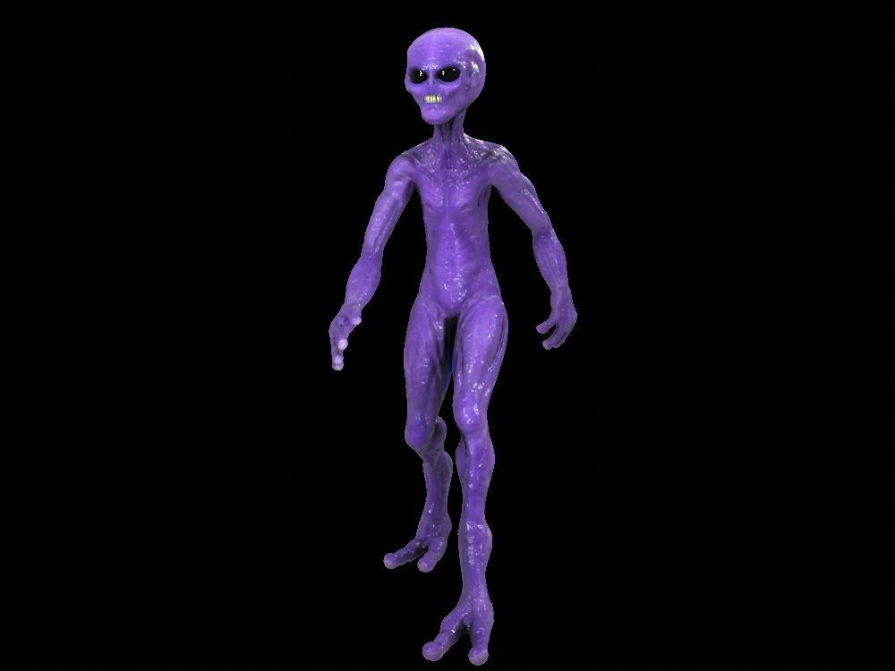 Alien Low-Poly 3D model animated Blender Low-poly 3D model_31