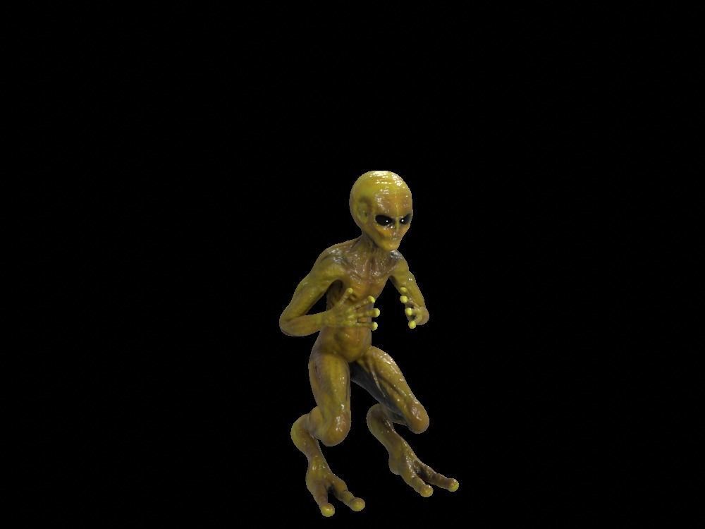 Alien Low-Poly 3D model animated Blender Low-poly 3D model_28