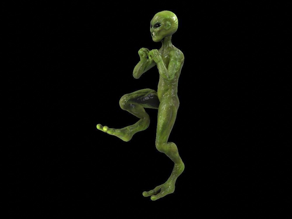 Alien Low-Poly 3D model animated Blender Low-poly 3D model_39