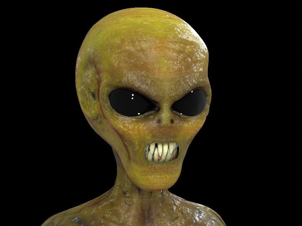 Alien Low-Poly 3D model animated Blender Low-poly 3D model_3