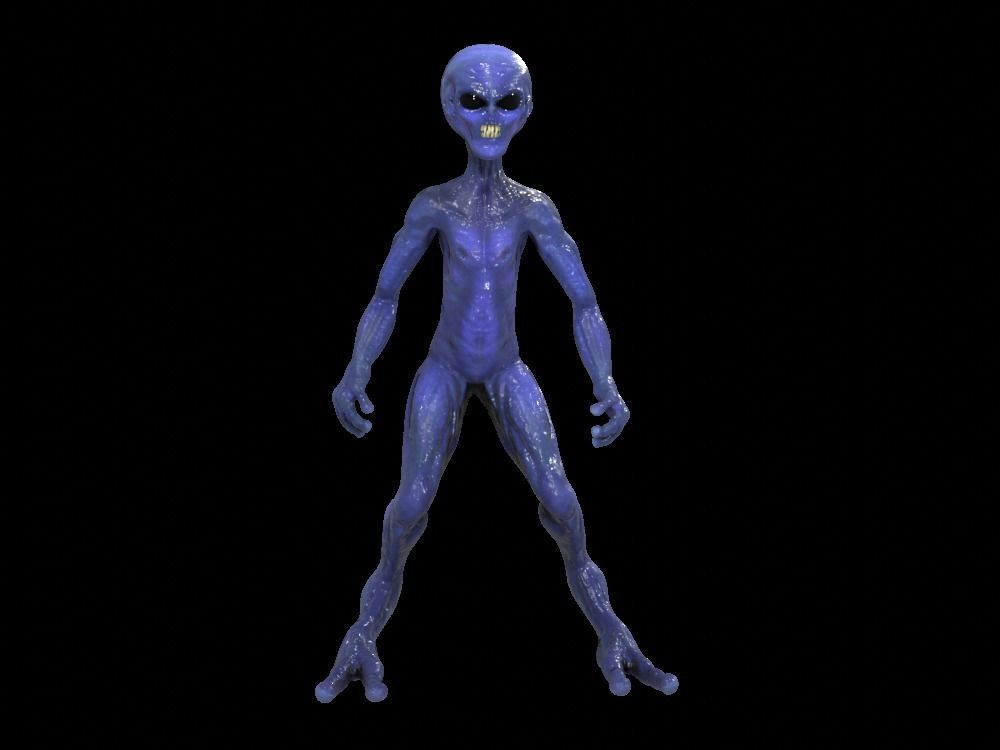Alien Low-Poly 3D model animated Blender Low-poly 3D model_29