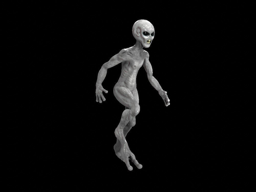 Alien Low-Poly 3D model animated Blender Low-poly 3D model_33