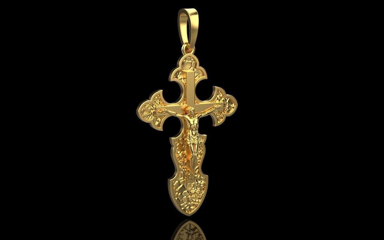 Cross ornament 3D print model_8