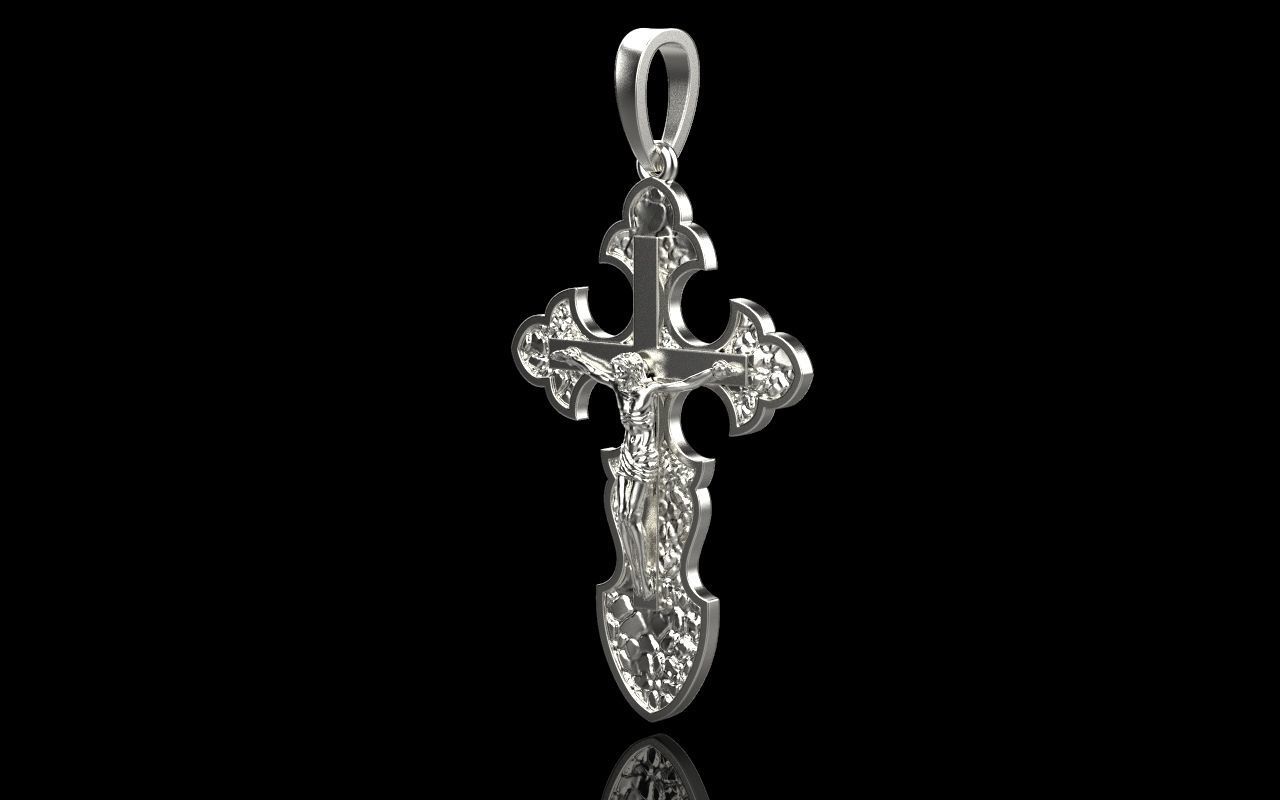 Cross ornament 3D print model_3