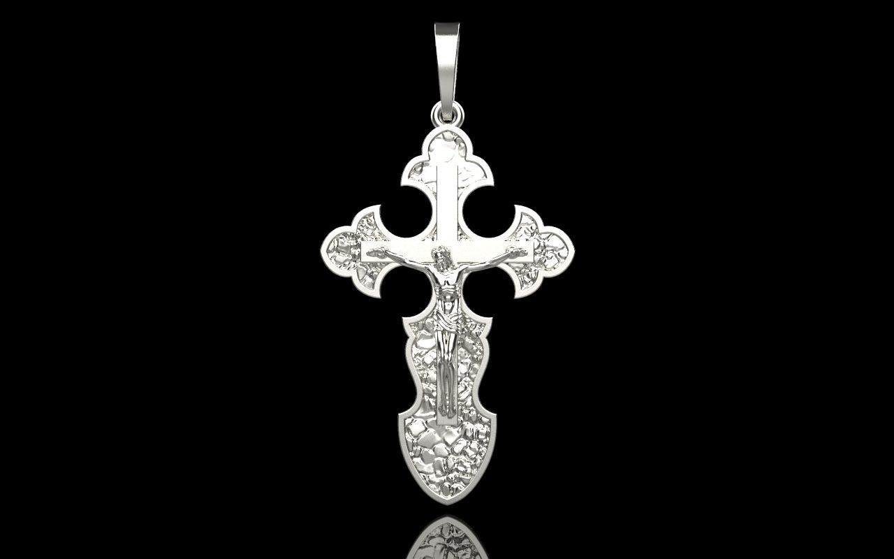 Cross ornament 3D print model_4