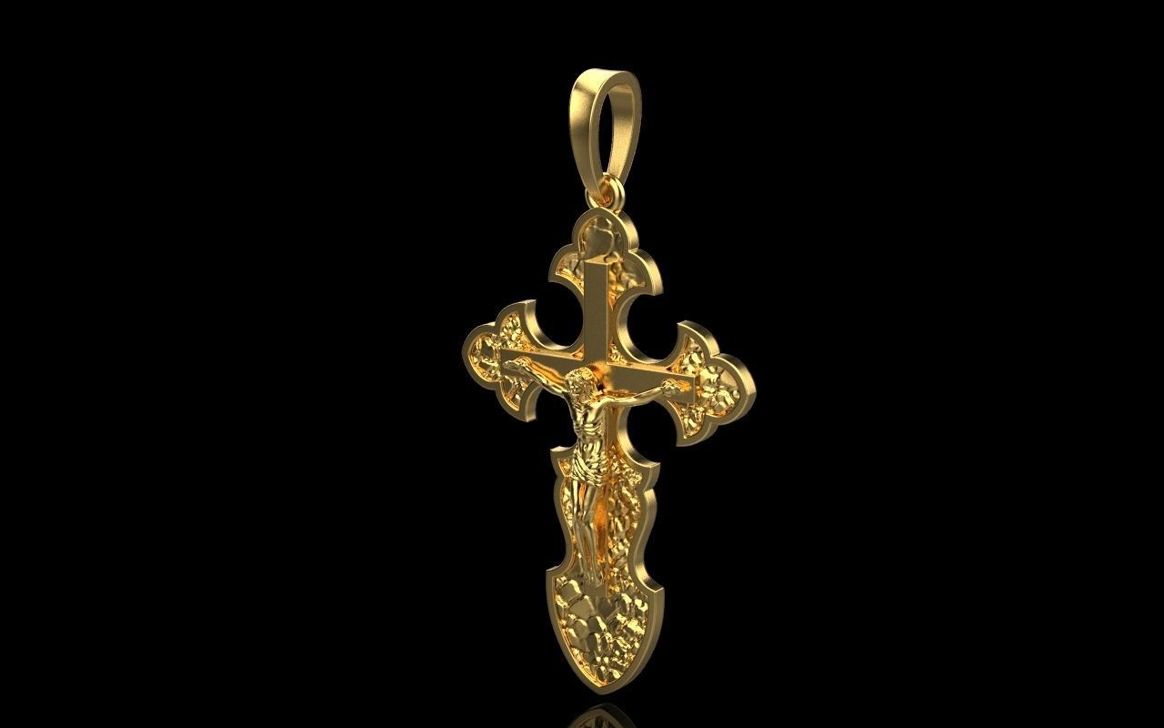 Cross ornament 3D print model_1