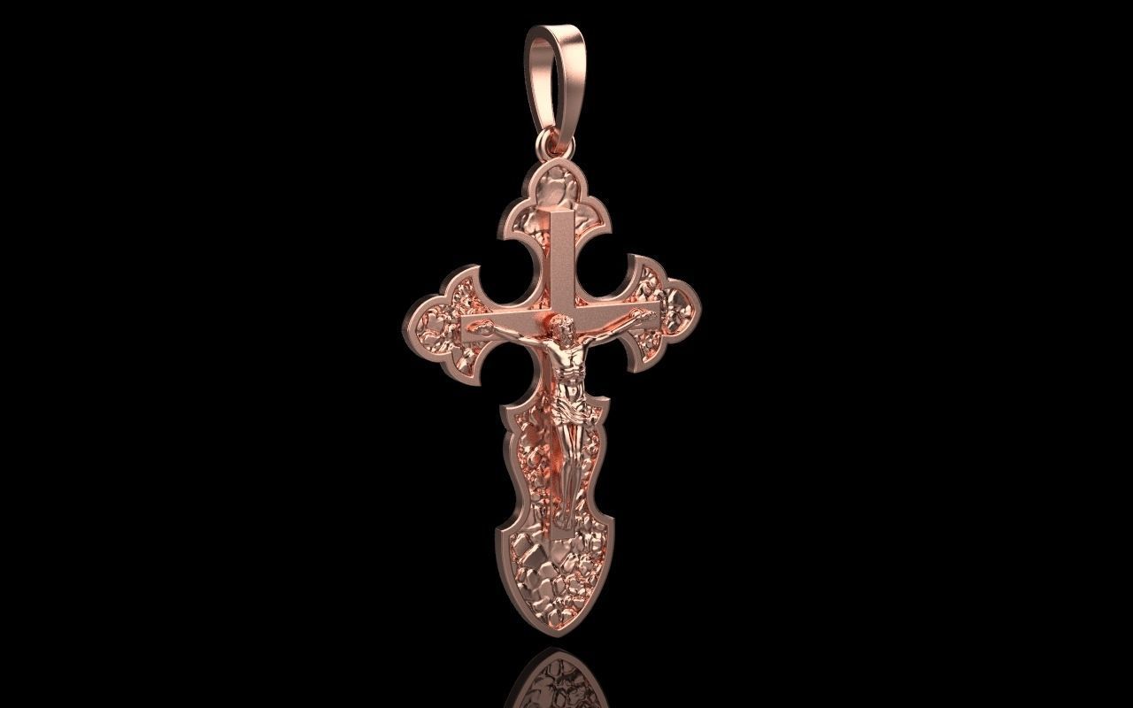 Cross ornament 3D print model_10