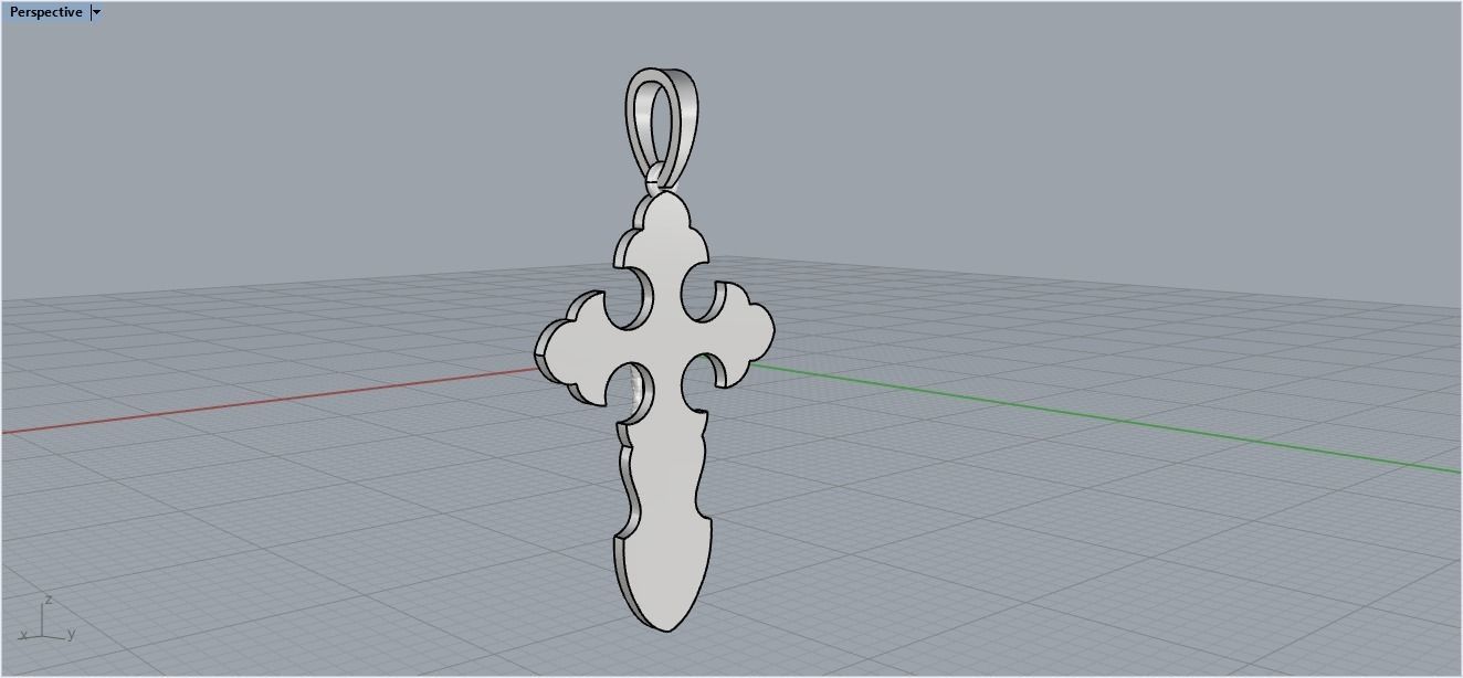 Cross ornament 3D print model_17