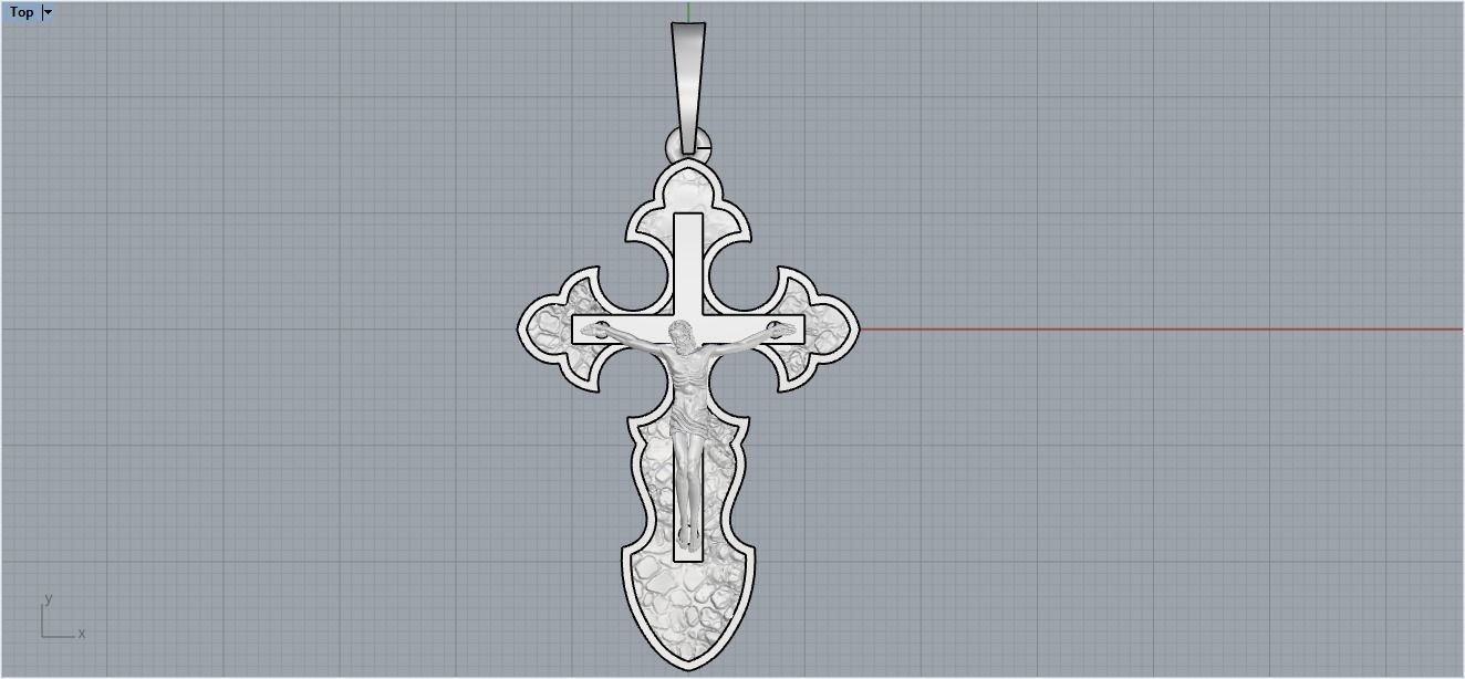 Cross ornament 3D print model_19